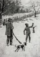 Man and Boy Rabbit Hunting