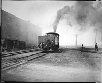 Railway Locomotive With Trainmen