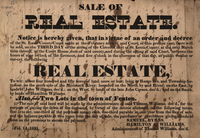 M-393: Sale of Real Estate Broadside and Manuscript