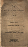 Minutes of the Albemarle Baptist Association