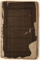 Minutes of the Thirteeth Anniversary of the Convention of the Baptist Denomination of the State of Mississippi