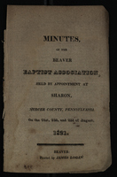 Minutes of the Beaver Baptist Association