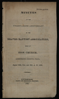 Minutes of the Twenty-Sixth Anniversary of the Beaver Baptist Association