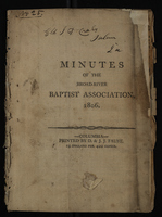 Minutes of the Broad River Baptist Association, 1806