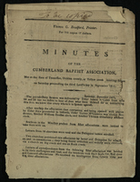 Minutes of the Cumberland Baptist Association