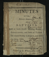 Minutes of the Holston Association of Baptists