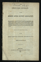 The Twenty-Third Anniversary of the Hudson River Baptist Association