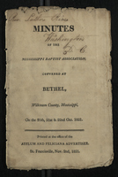 Minutes of the Mississippi Baptist Association