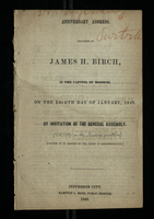 Anniversary Address Delivered by James H. Birch