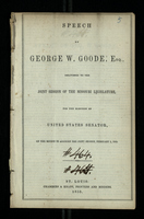 Speech of George W. Goode, Esq.