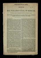 Speech of Hon. Willard P. Hall, of Missouri, in the House of Representatives, January 19, 1848