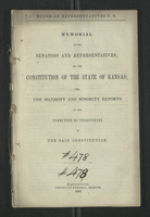Memorial of the Senators and Represenatives, and the Constitution of the State of Kansas