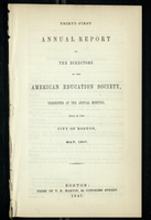 Thirty-First Annual Report of the Directors of the American Education Society