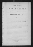 Twenty-Sixth Annual Report of the American Society for Colonizing the Free People of Color of the United States