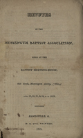 Minutes of the Muskingum Baptist Association, 1819