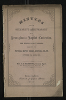 Minutes of the Sixteenth Anniversary of the Pennsylvania Baptist Convention, for Missionary Purposes