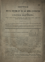 Minutes of the 2nd Annual Meeting of the Sac River Association of United Baptists