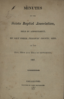 Minutes of the Scioto Baptist Association, 1816