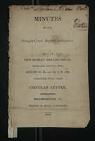 Minutes of the Straight Creek Baptist Association, 1825