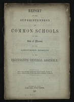 Report of the Superintendent of Common Schools of the State of Missouri