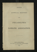 Second Annual Report of the Philadelphia Sabbath Association