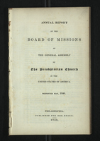 Annual Report of the Board of Missions of General Assembly of the Presbyterian Church