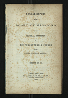 Annual Report of the Board of Missions of General Assembly of the Presbyterian Church, 1842