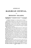 American Railroad Journal August 15, 1841