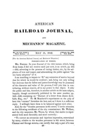 American Railroad Journal May 15, 1842