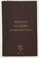Missouri General Assembly: Act to Dispose of the S.W. Pacific R.R.