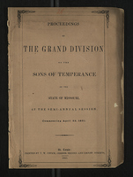 Proceedings of the Grand Division of the Sons of Temperance