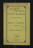 The Charter of the Pacific Railroad, By-Laws And Rules of the Board of Directors, Members of the Standing Committees, Etc.