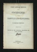 First Annual Meeting of the Stockholders of the Nashville and Chattanooga Railroad Company