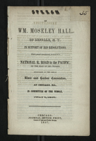 Speech of Wm. Moseley Hall, of Buffalo, N.Y.