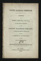 Pacific Railroad Commenced