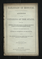 Address to the Citizens of the State on the Railroads of Missouri