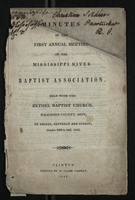 Minutes of the First Annual Meeting of the Mississippi River Baptist Association