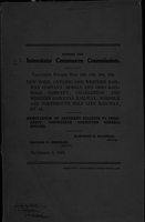 Valuation docket nos. 192, 149, 164, 180 : New York, Ontario and Western Railway Company, Mobile and Ohio Railroad Company...