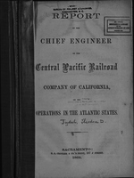 Report of the chief engineer of the Central Pacific Railroad Company of California on his operations in the Atlantic states.