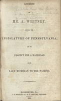 Address of Mr. A. Whitney, before the legislature of Pennsylvania