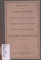 Report of the chief engineer of the Central Pacific Railroad Company of California on his operations in the Atlantic states.