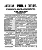 American Railroad Journal February 21, 1852