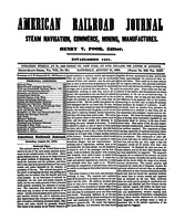 American Railroad Journal August 21, 1852