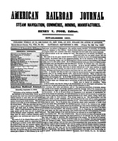 American Railroad Journal September 4, 1852