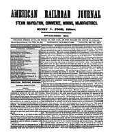 American Railroad Journal October 2, 1852