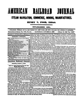 American Railroad Journal October 9, 1852