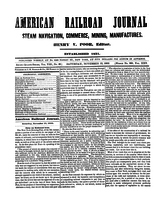American Railroad Journal November 13, 1852