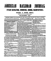 American Railroad Journal November 20, 1852