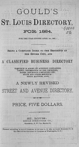 Gould's St. Louis Directory, for 1884. (For the Year Ending April 1st, 1885.)