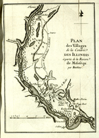 Plan des Villages de la Contree des Illinois et partie de la Riviere de Mississipi.